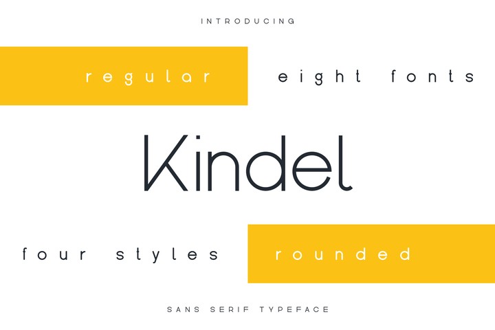 Пример шрифта Kindel